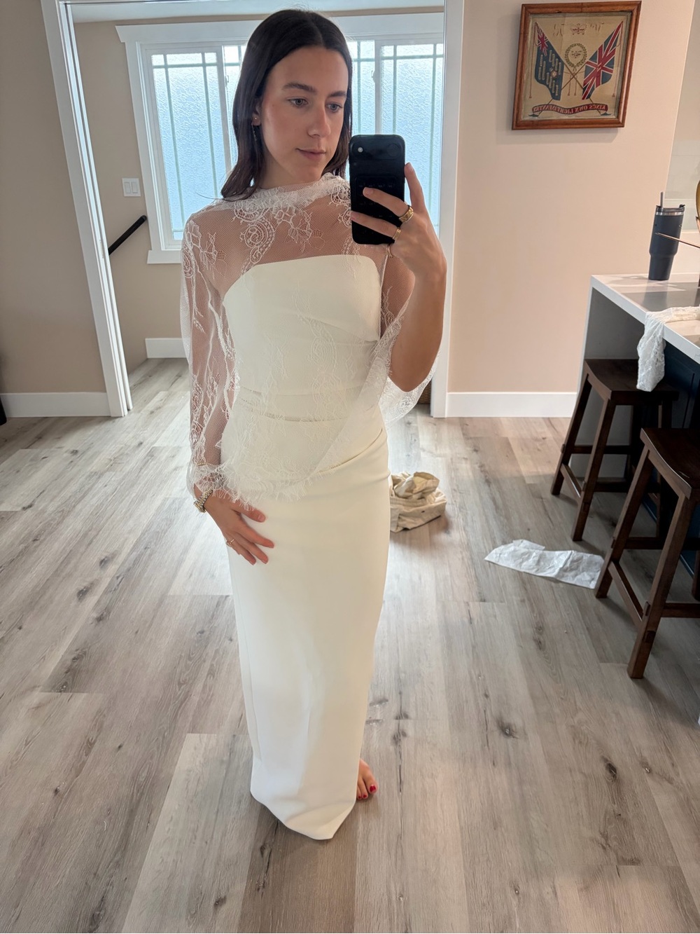 Carolyn Bassett Inspired Manning Cartell Strapless Cream Dress